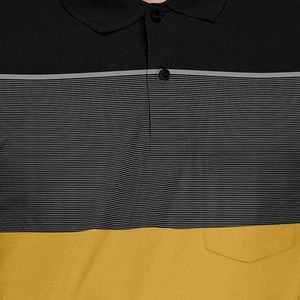 Polo de Hombre con Bloques de Color, Manga Corta, Corte Regular, Estilo Casual, Tejido de Punto, Ribete en Contraste, Diseño Sólido - Product Image 6