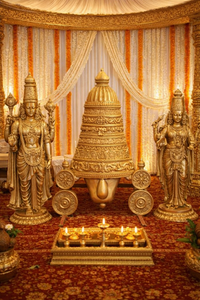 รูปปั้นตกแต่งมณฑปบาลาจิ มาตาจิ แบบดั้งเดิมและทันสมัย น้ำหนักเบา ขนาดปรับแต่งได้ วัสดุ FRP สำหรับงานแต่งงานระดับพรีเมียม DSTExports - Product Image 5