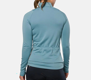 Maillot de cyclisme unisexe à manches longues, veste de vélo de route à fermeture éclair intégrale, séchage rapide, 100% polyester, évacuation de l'humidité, anti-UV - Product Image 2