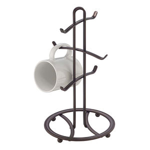 Soporte de Metal para Tazas de Café y Té, Diseño Vintage, Acabado Bronce, con 6 Ganchos, Organizador de Cocina, Precio Más Bajo - Product Image 1