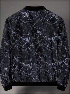 Chaqueta bomber ligera para hombre, informal, para primavera y otoño, cortavientos con cremallera y bolsillos. - Product Image 2