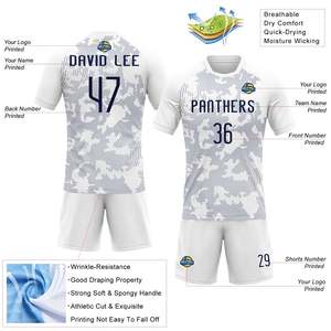 Wholesale Sublimation <b>Custom</b> 100% Polyester Sports Jersey Set OEM Sports Team Uniform Training Shorts Clubwear Apparel Set Wear - Product Image 4