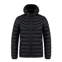 Veste matelassée à capuche verte pour homme, coupe-vent, couleur unie, fermeture éclair, vêtement d'hiver décontracté, coupe régulière, rembourrage en fibre de polyester 100%