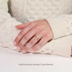 Emerald Cut Lab Created Diamond GRA Certified Art Deco Engagement <b>Ring</b> <b>Split</b> Shank Cathedral Solitaire 14K Gold Diamond <b>Ring</b> - Product Image 5