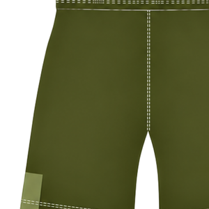 Pantalones Cortos de Rugby Verde Oliva y Blanco, Cintura Elástica con Cordón, Uniforme de Equipo Geométrico Personalizado, Ropa Deportiva Transpirable para Entrenamiento - Product Image 4