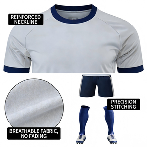 Uniformes de Fútbol Sublimados Personalizados OEM, Camisetas de Fútbol para Hombre con Nombres Bordados, Transpirables, de Poliéster/Algodón de Alta Calidad - Product Image 5