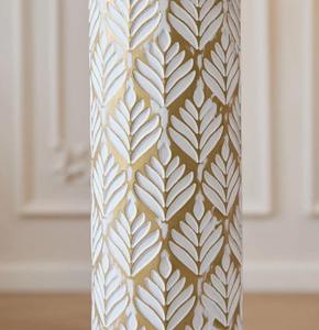Modern Gold Leaf Pattern Floor <b>Vases</b> <b>Set</b> of <b>3</b> Handmade Metal Decorative Home Ornament At Best Price - Product Image 5