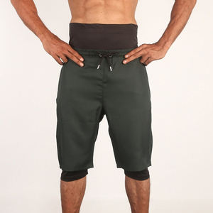 Wholesale Premium Islamic Modest Awrah Shorts Men Double <b>Layer</b> <b>Mid</b> Waist Solid High Street Breathable Eco-Friendly Quick Dry - Product Image 2