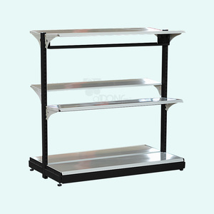 Knock-Down Slotted Upright Supermarket <b>Shelves</b> | Easy Assembly Open Back Display <b>Rack</b> OEM - Product Image 1