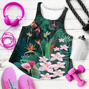 Camiseta sin mangas con estampado floral digital para mujer, cuello redondo, transpirable, de poliéster tejido, estilo casual con bordado. - Product Image 6