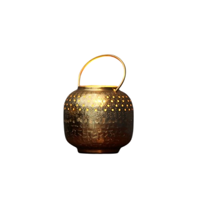 Latest <b>Brass</b> <b>Lantern</b> With Perforated Design And Handle For Home Decoration Handmade Candle <b>Lanterns</b> On Sale - Product Image 1