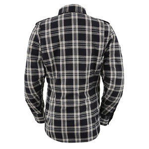 Camisa de Franela a Cuadros para Hombre, Estilo Deportivo, Manga Larga, Corte Regular, con Botones, Forro de Aramida, Resistente al Viento, a la Abrasión y Transpirable - Product Image 3