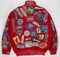 Veste de baseball en cuir avec broderie chenille personnalisée, manches en cuir, veste bomber varsity unisexe
