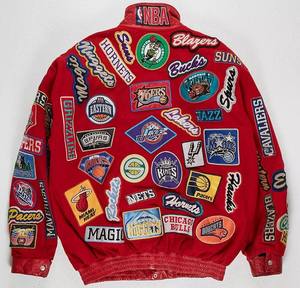 Veste de baseball en cuir avec broderie chenille personnalisée, manches en cuir, veste bomber varsity unisexe - Product Image 2