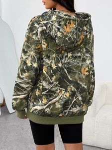 Sudadera con Capucha de Algodón con Estampado de Camuflaje para Mujer, Sudadera Holgada de Felpa, Estilo Casual, Ropa Urbana, Sudadera de Invierno - Product Image 5