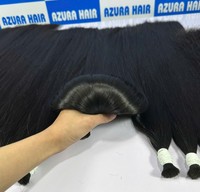 Vietnamien 30 40 pouces brut vierge non transformé 100% Extensions de cheveux humains faisceaux droits Double trame en vrac tressage cheveux
