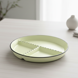 Premium Quality 3460894-21.5 STONEWARE 8.5 INCH <b>THREE</b> GRID PLATE - Product Image 6