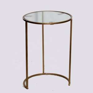 Mesa de Centro de Metal con 3 Patas, Diseño Exclusivo, Forma Redonda, Mesa de Café para Bodas y Fiestas, Mueble de Apoyo - Product Image 3