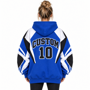 <b>women</b> oversized <b>blue</b> custom <b>hoodie</b> pullover streetwear sweatshirt sublimation casual top custom 10 - Product Image 2