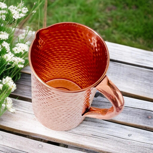 Handmade Hammered Copper Water <b>Jug</b> with Lid Premium Beverage Pitcher for Home Hotel Restaurant Party - Product Image 6