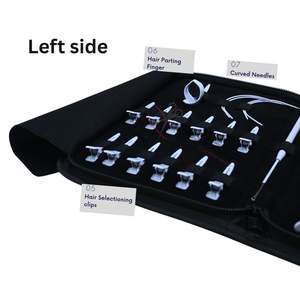 Ensemble d'outils professionnels en acier inoxydable blanc pour extensions capillaires, comprenant des pinces à micro-anneaux de 5 pouces et des pinces de dépose, vente en gros - Product Image 4