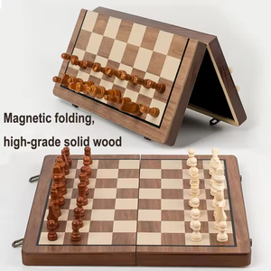 Magnetic Customizable Chessboard <b>Chess</b> Folding Wooden Box <b>Chess</b> <b>Board</b> <b>Set</b> <b>Board</b> Magnetic <b>Chess</b> Game <b>Set</b> - Product Image 2