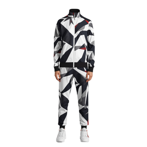 INTENTION SPORTS Men Solid Polyester/Nylon Quick Dry & Breathable Sporty Winter Sports Tracksuit Set Hooded Drawstring Closure - Product Image 2