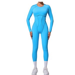 ชุดจั๊มสูทโยคะแบบเต็มตัวสำหรับผู้หญิง ขายส่งตามสั่ง เสื้อผ้าออกกำลังกายฤดูร้อน ชุดออกกำลังกายแขนยาว - Product Image 2