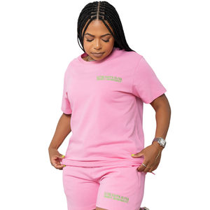 Pretty in Pink <b>Short</b> <b>Set</b> Women Pink Two Piece Outfit Casual <b>Short</b> Sleeve <b>Top</b> Matching <b>Shorts</b> Comfortable Summer Lounge Sports - Product Image 2