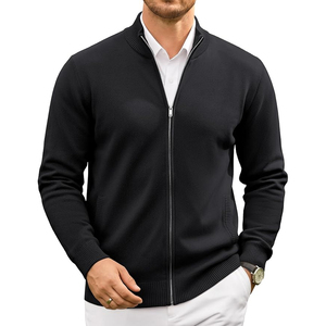 Pull cardigan à manches longues pour homme, pull en tricot, pull zippé pour homme, vêtements d'hiver - Product Image 3