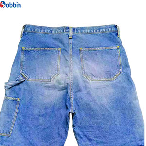 Pantalones Cortos Casuales de Verano para Hombre, Estilo Retro Hip Hop, Personalizados, Decorados con Pedrería, Tela Vaquera Lavada, Diseño Cargo - Product Image 6