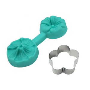 AK Gumpaste Flower Veiner Và Thép Không Gỉ Cutter Set Veining Molds Fondant Cutter Bánh Trang Trí Công Cụ Đường Hoa <span class=keywords><strong>Craft</strong></span> - Product Image 2
