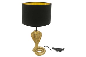 Luxury Modern Cobra <b>Table</b> <b>Lamp</b> Snake Design Diwali Decorative Bedside <b>Lamp</b> Tabletop Installation Gold-Tone <b>Base</b> Indian Exporte - Product Image 3
