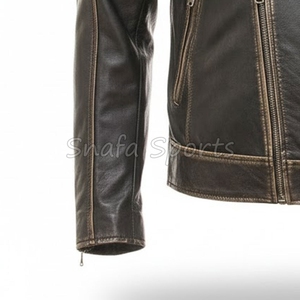 OEM Services High Quality Custom Design Men Leather Jacket New Design Leather Jacket For Men Made In Pakistan - Product Image 4