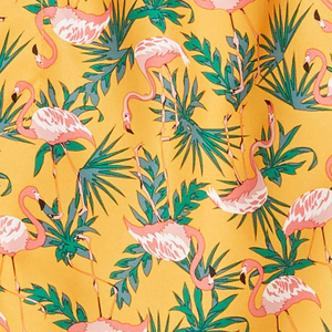 Shorts de bain pour hommes à imprimé flamant rose, shorts de plage tropicaux, séchage rapide, taille élastique, shorts de bain d'été, logo personnalisé OEM - Product Image 3