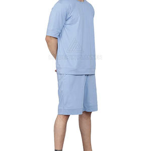 ราคาขายส่ง ชุดเซ็ตเสื้อยืดกางเกงขาสั้นผู้ชายสำหรับฤดูร้อน ออกแบบสีสันได้ตามต้องการ - Product Image 4