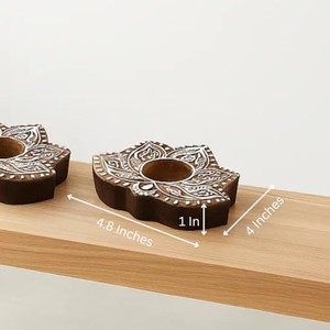 Porte-bougies en bois de manguier, fabrication sur mesure, vente en gros OEM |   Aqdus Saleem Inde - Product Image 6