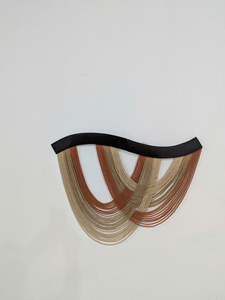 Escultura de Pared Geométrica Abstracta, Arte de Cuerda de Algodón, Diseño Minimalista, Decoración de Sala de Estar, Pieza Única, Forma Irregular - Product Image 3