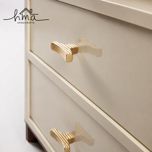 Modern Round Brass Cabinet Knob <b>Gold</b> Finish Geometric Cutout Design Decorative <b>Drawer</b> <b>Pull</b> Elegant Furniture Hardware Handle - Product Image 3