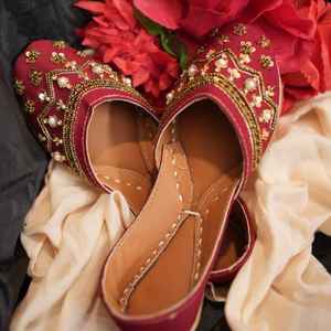 Comfortable Khussa for Girls Handmade Flat Anti Slip Punjabi Pakistani <b>Shoes</b> for Women - Product Image 6