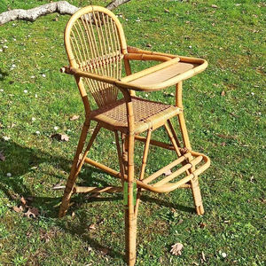 MEILLEUR PRIX HNH CRAFT Chaise de salle à manger moderne en rotin écologique pour maison de poupée, meubles miniatures en osier faits à la main pour enfants, Vietnam - Product Image 3