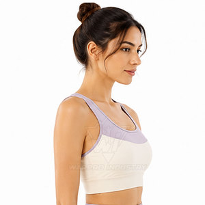 เสื้อชั้นในกีฬาโยคะสำหรับผู้หญิงไซส์ใหญ่ แบบมีฟองน้ำเสริม สายปรับได้ ระบายอากาศดี เป็นมิตรกับสิ่งแวดล้อม แห้งเร็ว เหมาะสำหรับออกกำลังกาย วิ่ง และฟิตเนส - Product Image 3