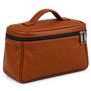 Bolsa de Aseo de Cuero Personalizada, Bolsa de Cosméticos de Viaje, Neceser, Organizador, Bolsa con Cierre, Unisex - Product Image 3