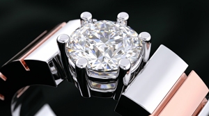 Two Tone Gold Trendy Rhodium Plated Diamond <b>Ring</b> Brilliant Cut Solitaire Band <b>Men</b> Wedding Anniversary Party Custom Fine Jewelry - Product Image 2