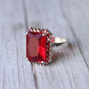 Red Garnet <b>Ring</b> 925 Sterling Silver Boho Gemstone Handmade <b>Statement</b> Jewelry Gift For Women - Product Image 2