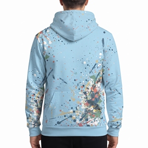 Sweat-shirt de sport pour homme en polyester et coton respirant, imprimé par sublimation, avec poches, idéal pour l'entraînement en salle de sport (vente en gros) - Product Image 2
