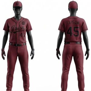 Uniforme de baseball pour femmes, tissu sergé en polyester premium 180 GSM, couleur marron, bordure noire, pantalon en jersey, logo personnalisé, vêtements d'équipe, vêtements de sport professionnels - Product Image 1