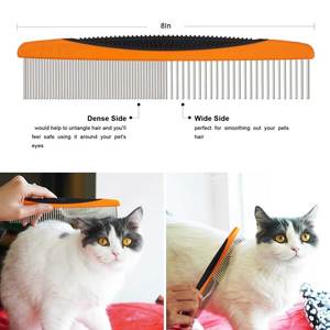 Peignes de toilettage pour animaux de compagnie en plastique personnalisés, robustes, conçus pour les poils épais. - Product Image 4