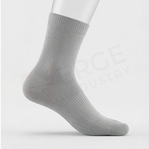 Men's Crew <b>Socks</b> Solid Color Knitted 5 <b>Toe</b> Breathable Cotton Daily Wear Spring Style - Product Image 3