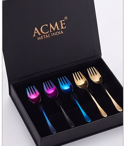 Ensemble de fourchettes Rainbow Finishing en acier inoxydable, finition mate, résistant à la rouille, pour les maisons, les restaurants, les fêtes, les hôtels et les repas quotidiens - Product Image 4